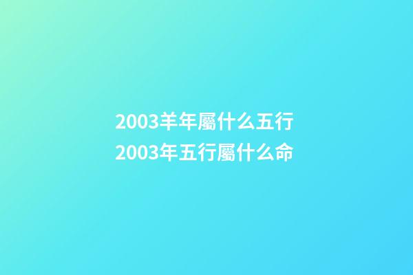 2003羊年屬什么五行 2003年五行屬什么命-第1張-觀點(diǎn)-玄機(jī)派